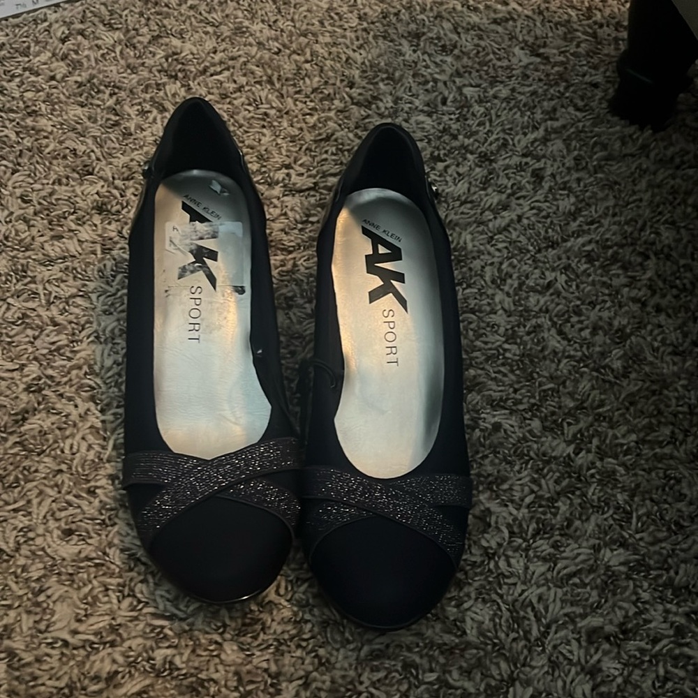 Anne Klein Sport Timeout Wedge Heels, Indigo Blue, Size 7